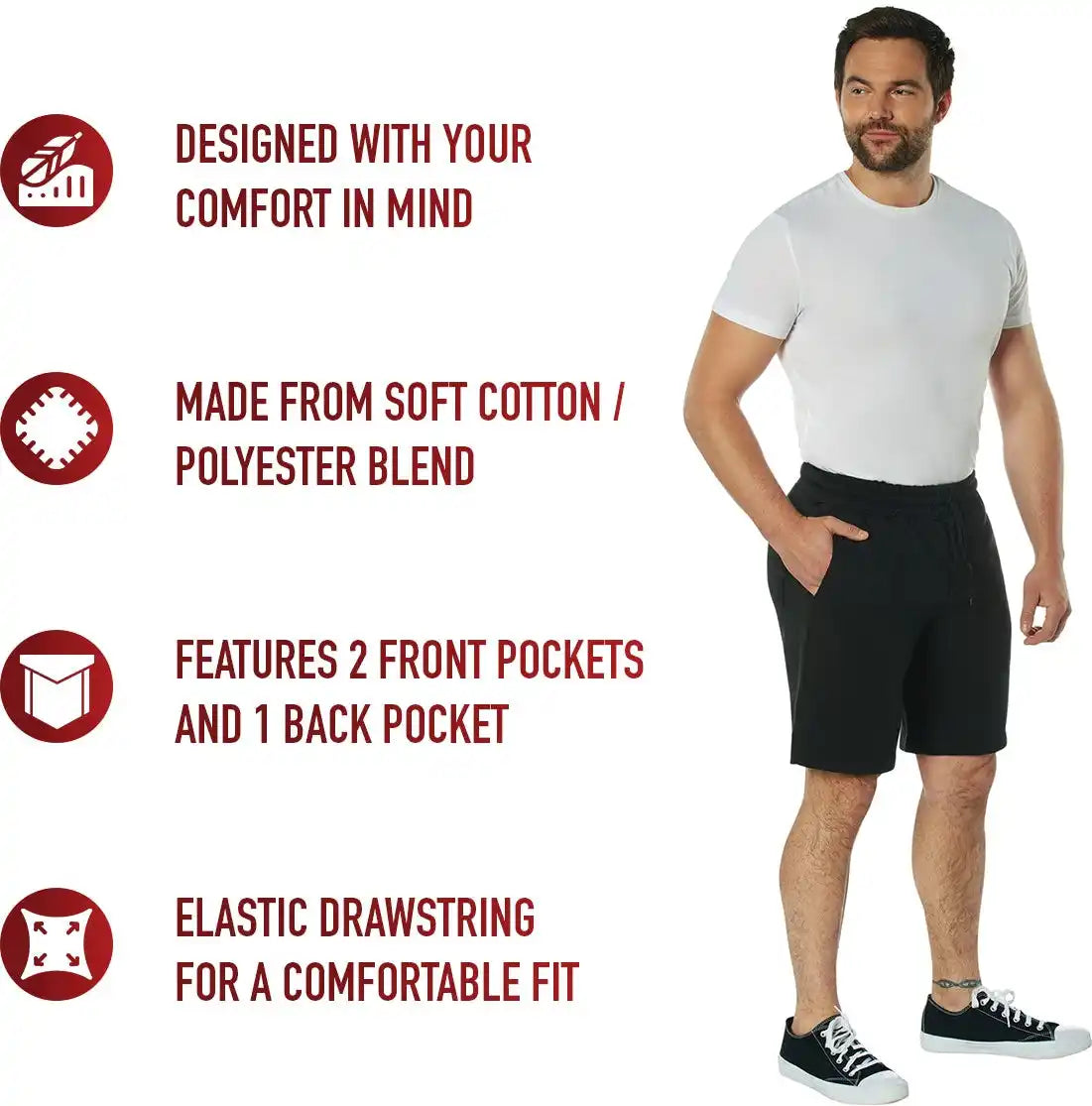 Rothco Camo and Solid Color Sweatshorts