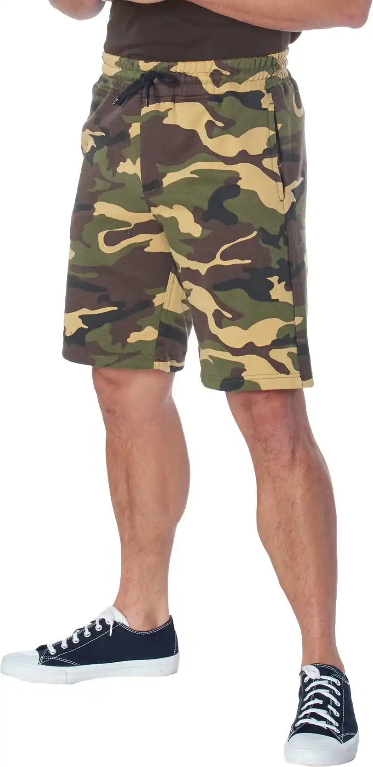 Rothco Camo and Solid Color Sweatshorts - Woodland / 2xl