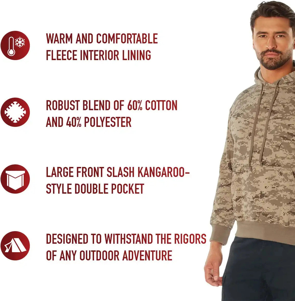 Rothco Camo Pullover Hooded Sweatshirt