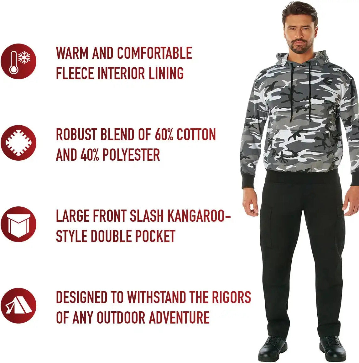 Rothco Camo Pullover Hooded Sweatshirt
