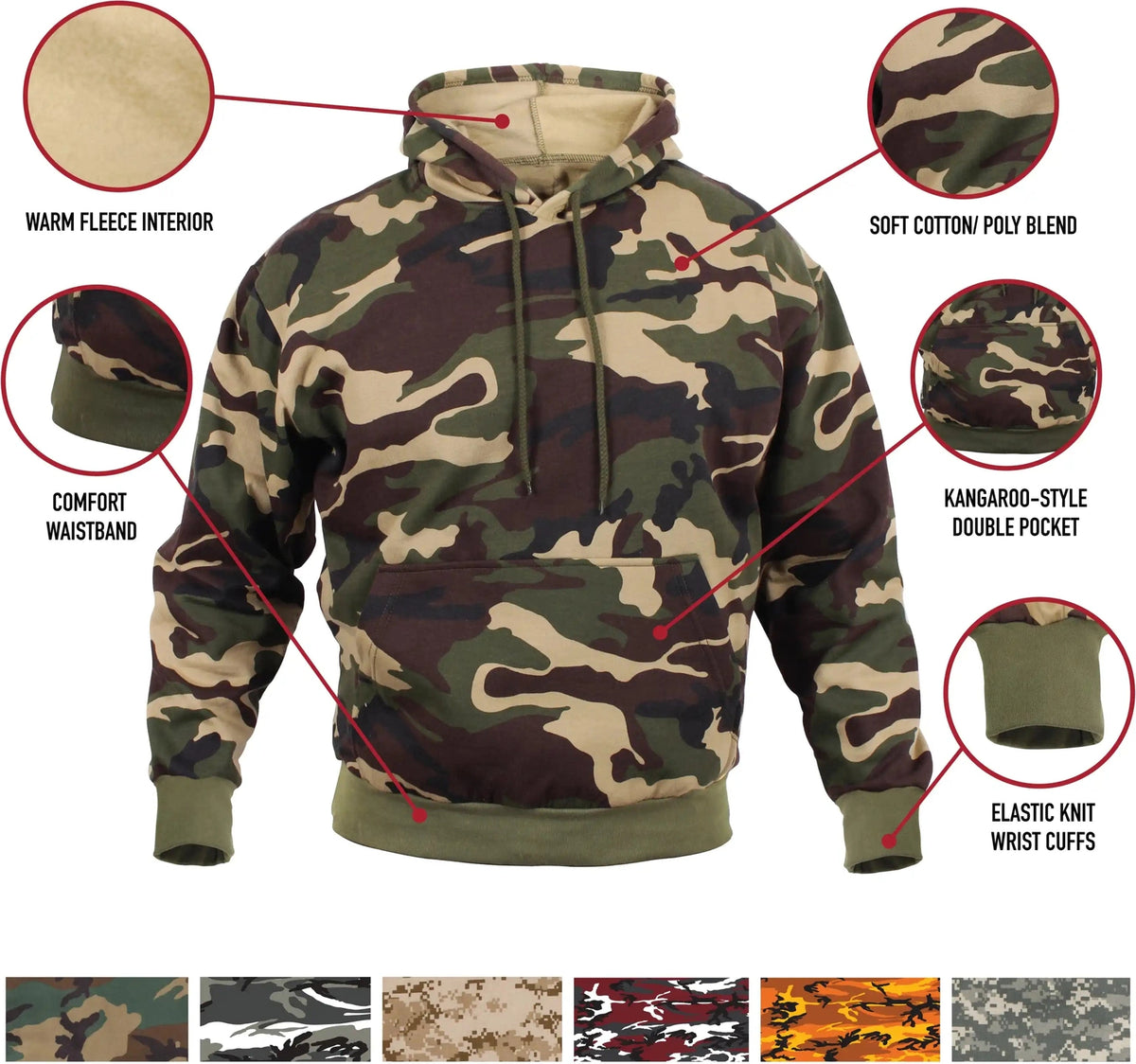 Rothco Camo Pullover Hooded Sweatshirt