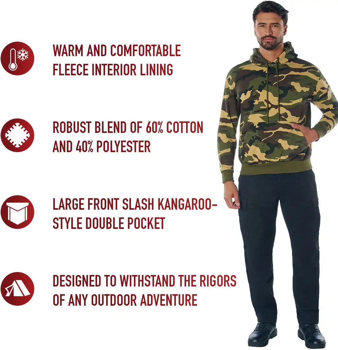 Rothco Camo Pullover Hooded Sweatshirt
