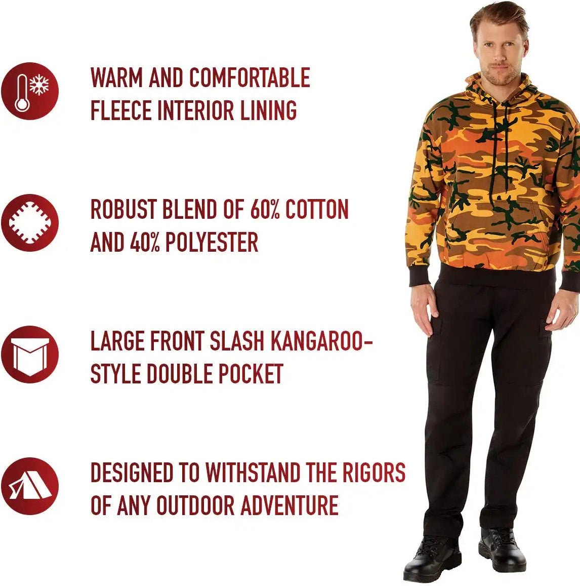 Rothco Camo Pullover Hooded Sweatshirt