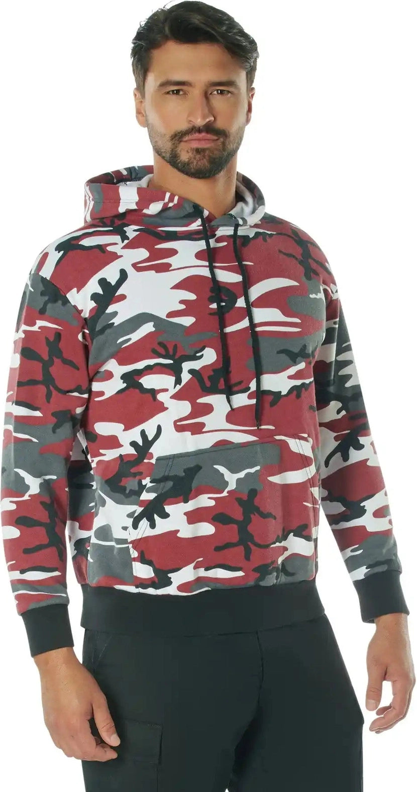 Rothco Camo Pullover Hooded Sweatshirt - Red / s