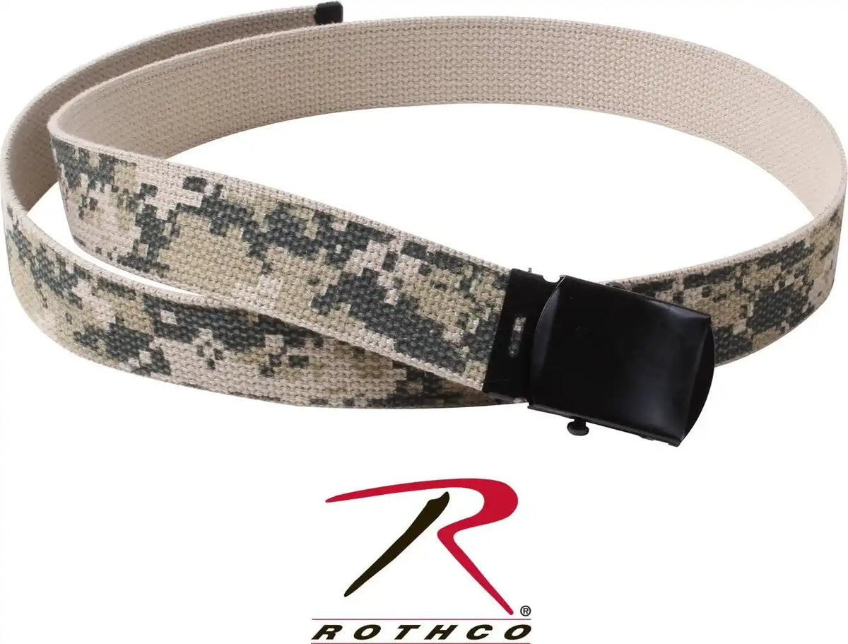 Rothco Camo Reversible Web Belt - Acu Digital / Khaki / 54 Inches