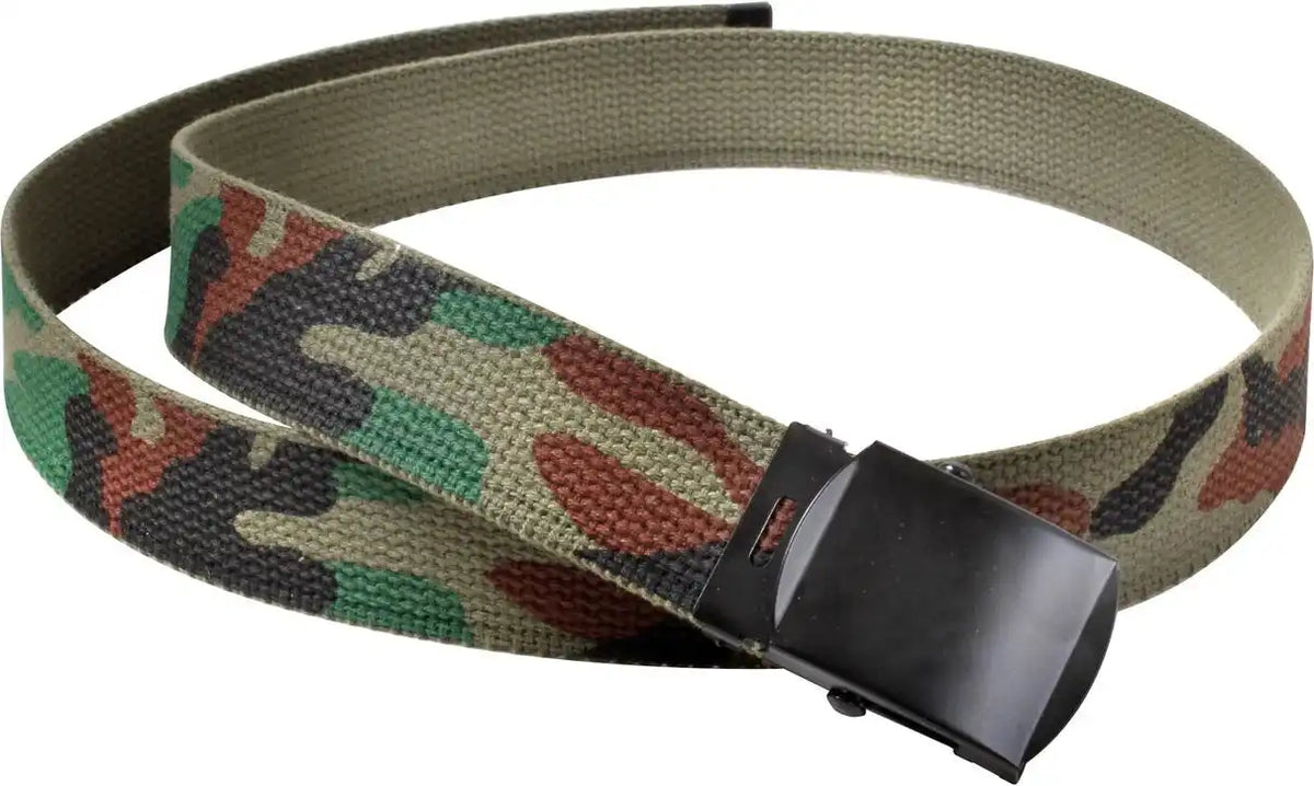 Rothco Camo Reversible Web Belt - Woodland / Olive Drab / 54 Inches
