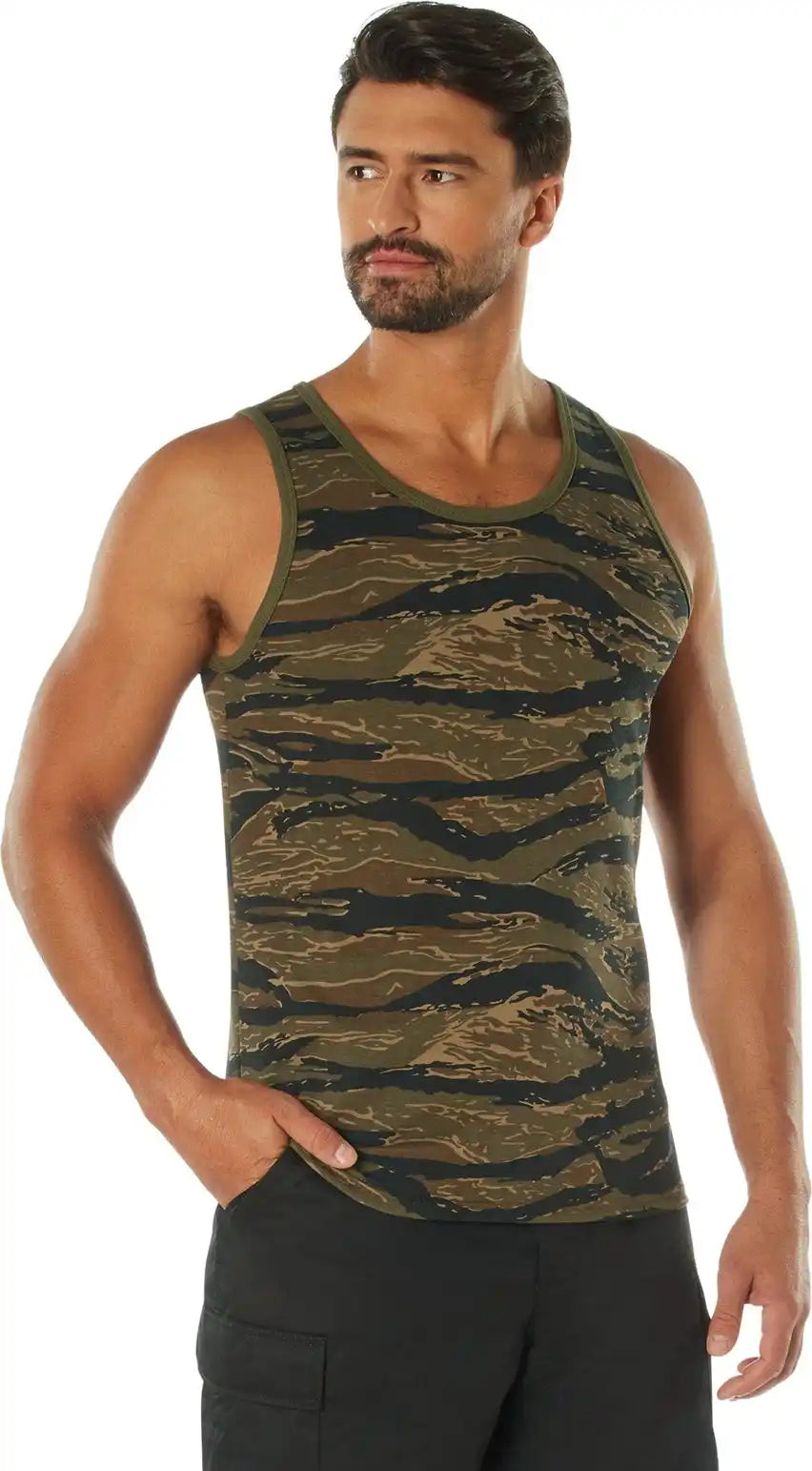 Rothco Camo Tank Top - Tiger Stripe / s