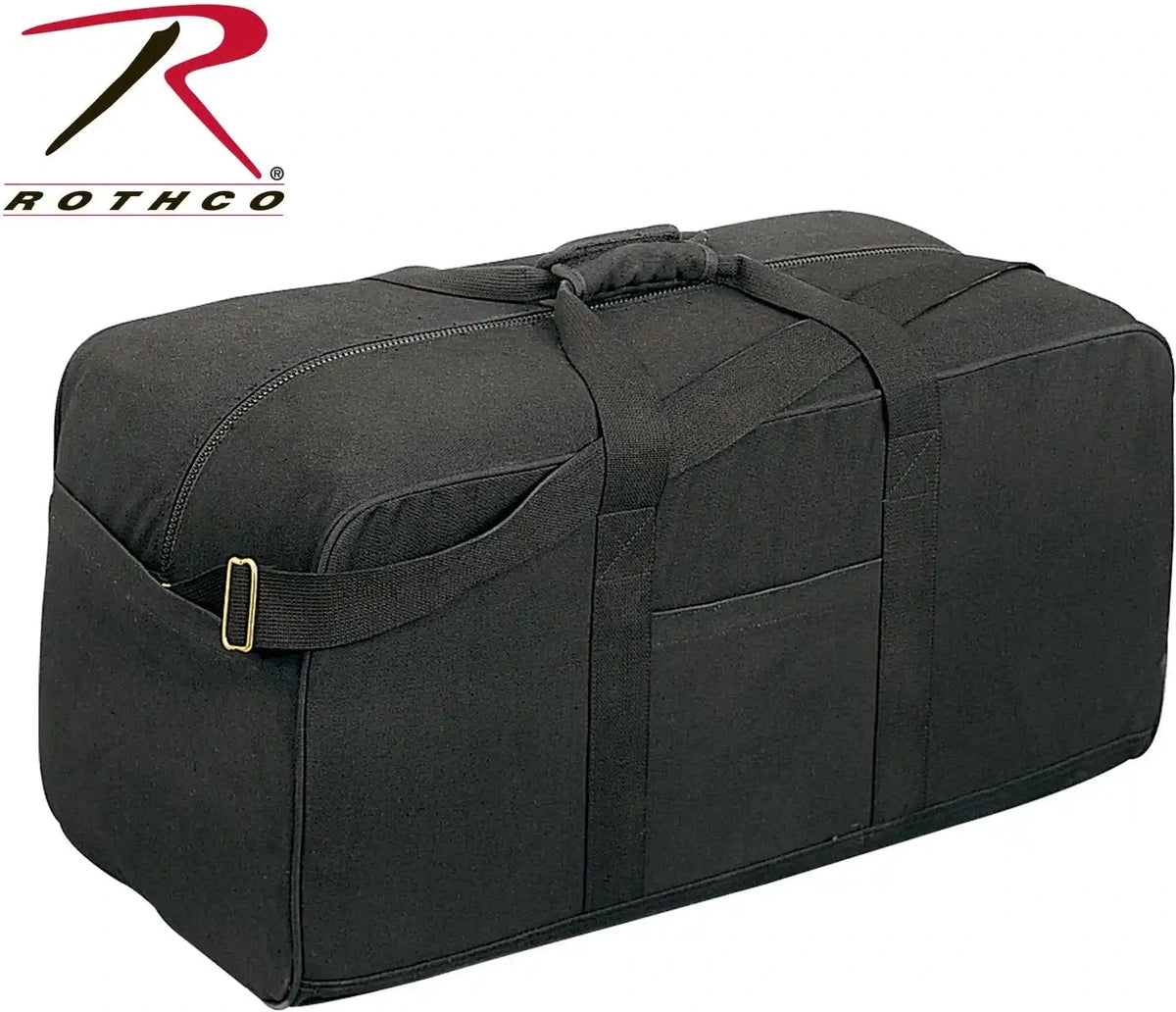 Rothco Canvas Assault Cargo Bag Black
