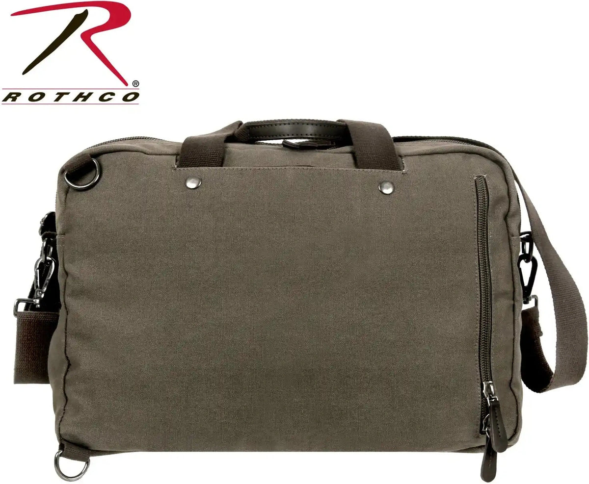 Rothco Canvas Briefcase Backpack - Olive Drab / one Size