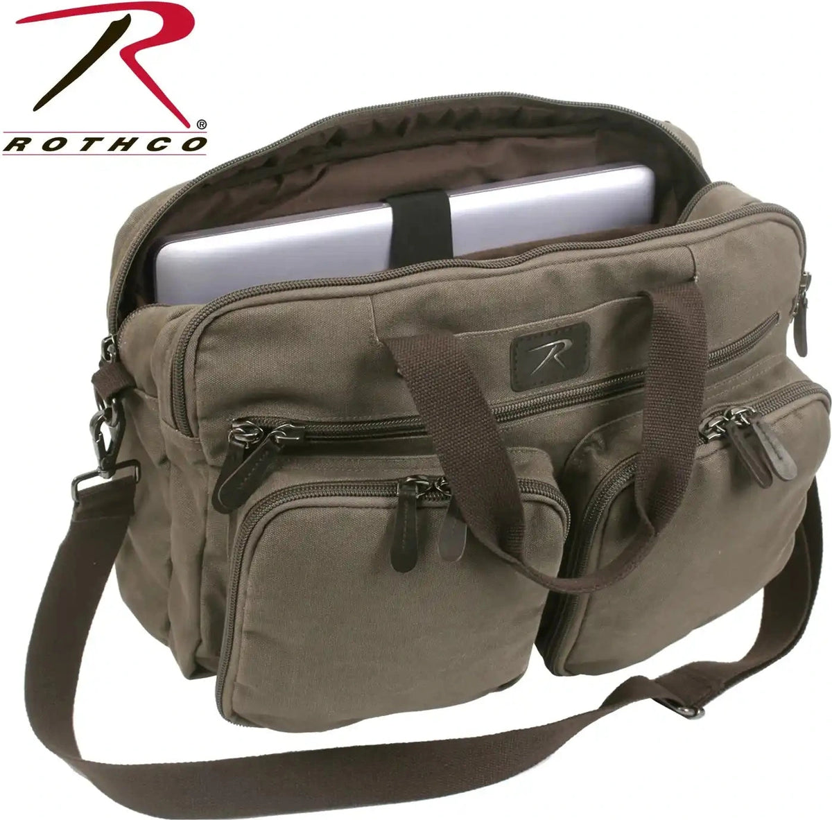 Rothco Canvas Briefcase Backpack - Olive Drab / one Size