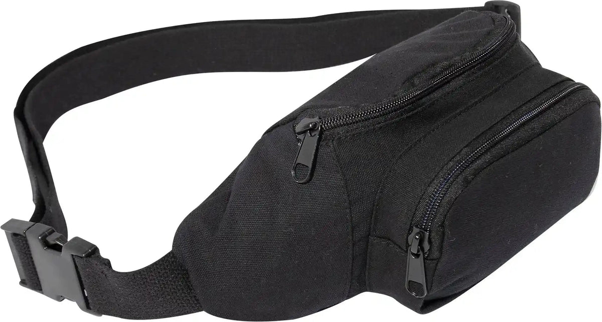 Rothco Canvas Crossbody Fanny Pack Black