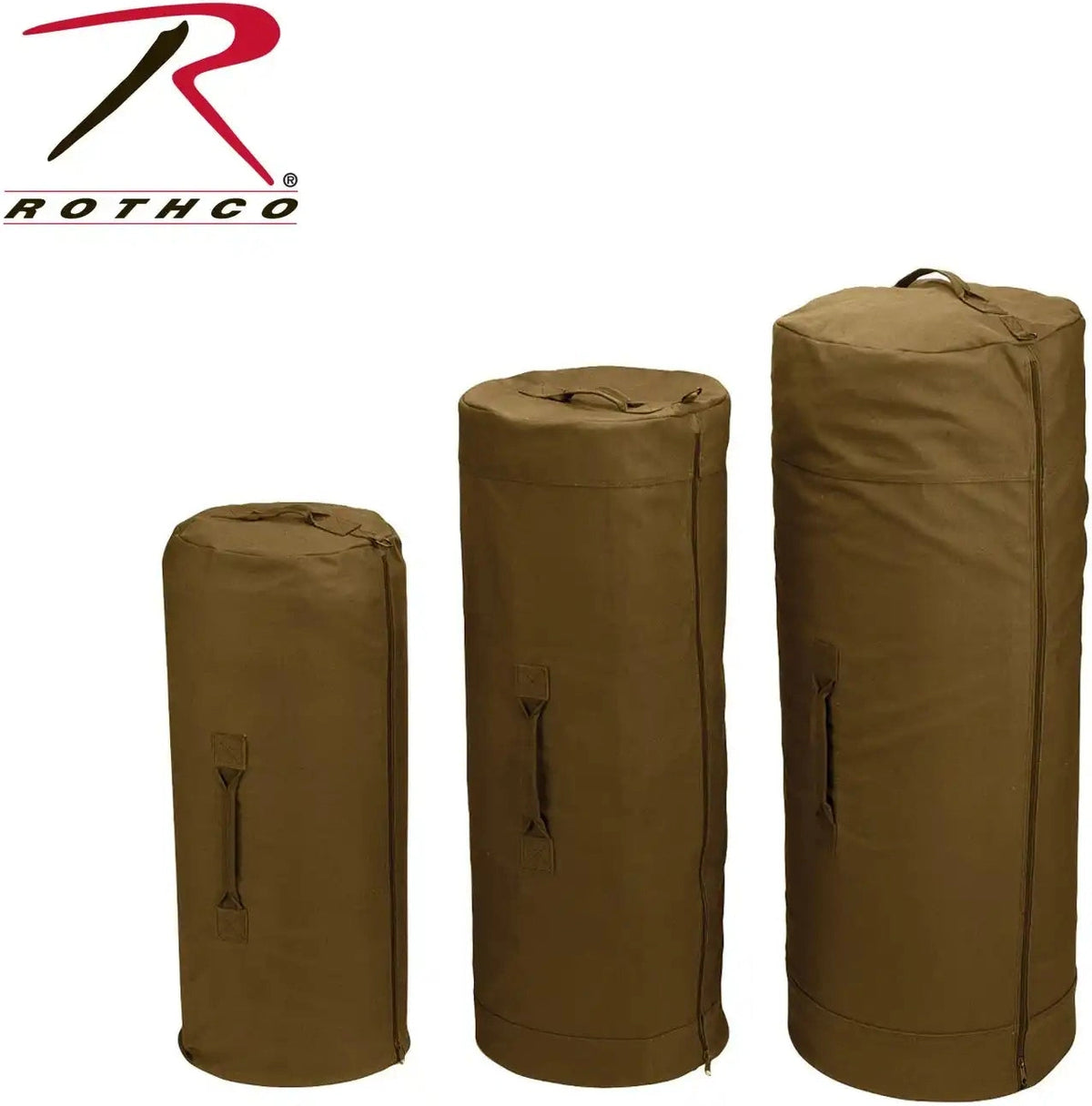 Rothco Canvas Duffle Bag with Side Zipper