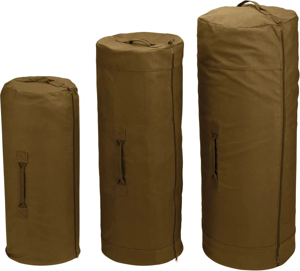 Rothco Canvas Duffle Bag with Side Zipper