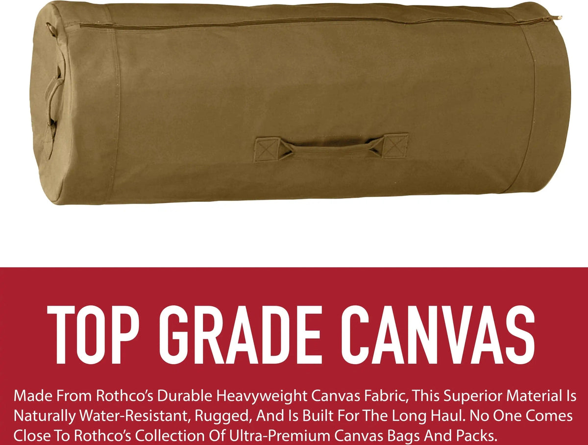 Rothco Canvas Duffle Bag with Side Zipper