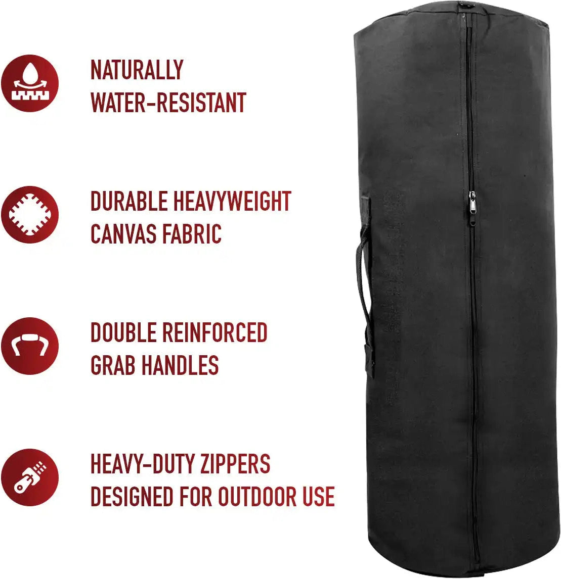 Rothco Canvas Duffle Bag with Side Zipper