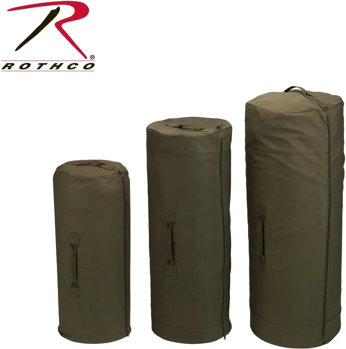 Rothco Canvas Duffle Bag with Side Zipper