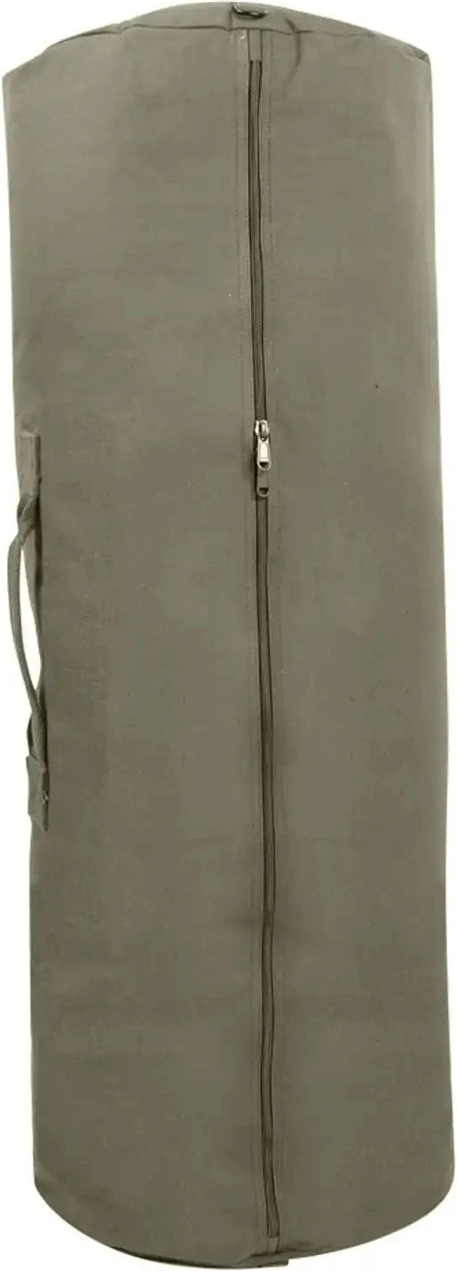 Rothco Canvas Duffle Bag with Side Zipper - Olive Drab / 30’’ x 50’’
