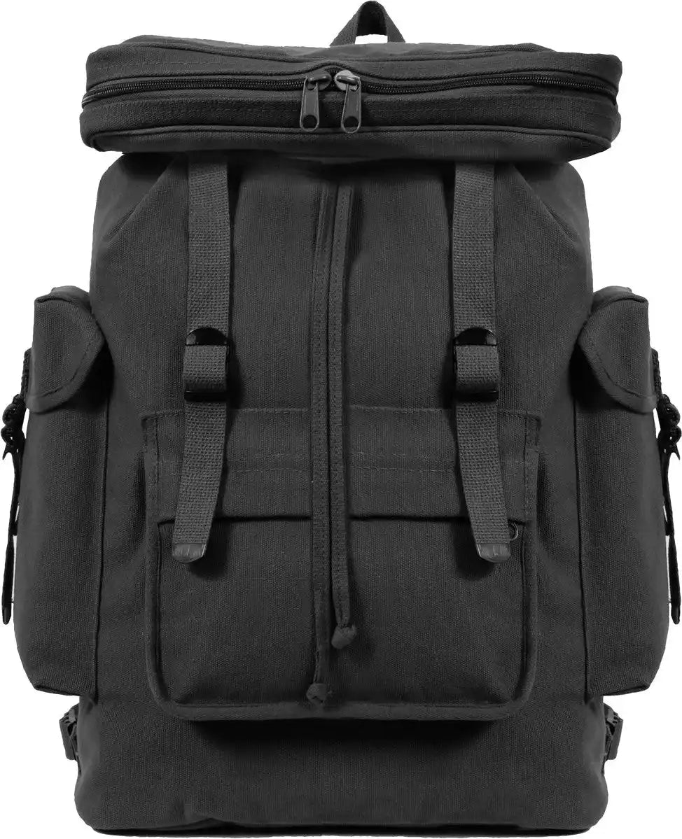 Rothco Canvas European Style Rucksack - Black