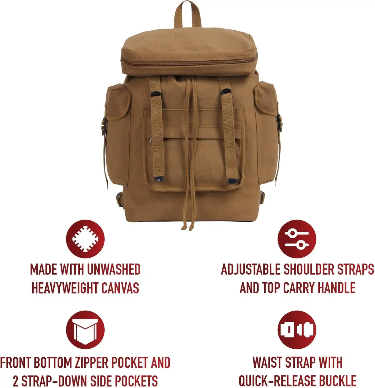 Rothco Canvas European Style Rucksack