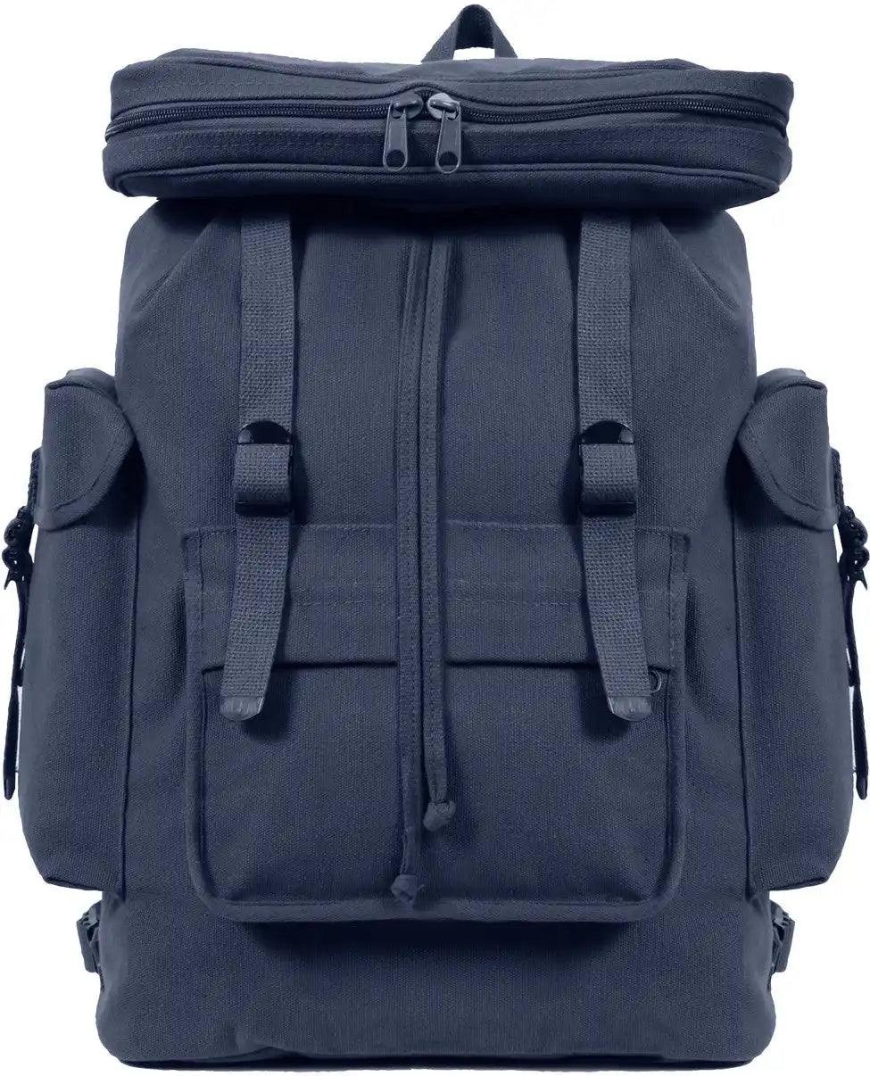 Rothco Canvas European Style Rucksack - Navy Blue