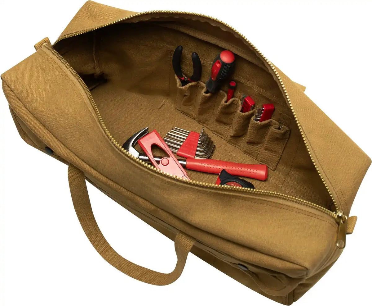 Rothco Canvas Jumbo Tool Bag with Brass Zipper