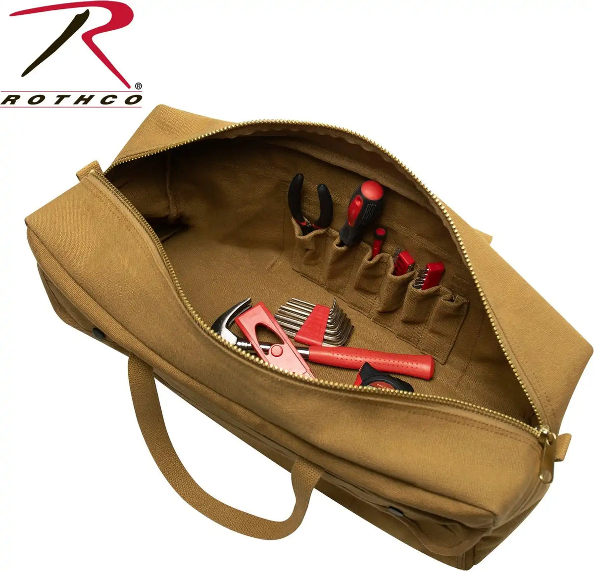 Rothco Canvas Jumbo Tool Bag with Brass Zipper