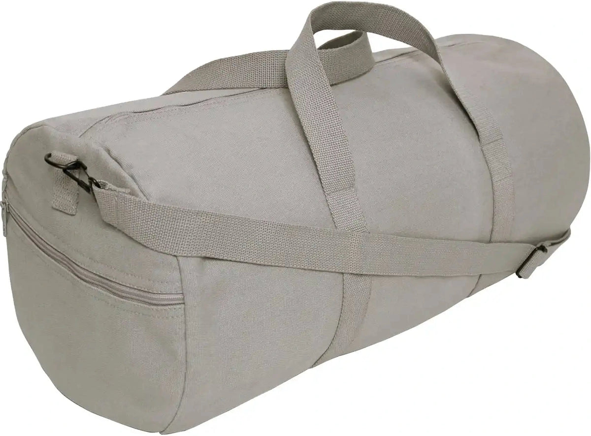 Rothco Canvas Shoulder Duffle Bag - Grey / 19 Inches