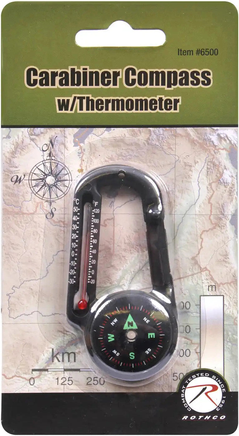 Rothco Carabiner Compass/thermometer