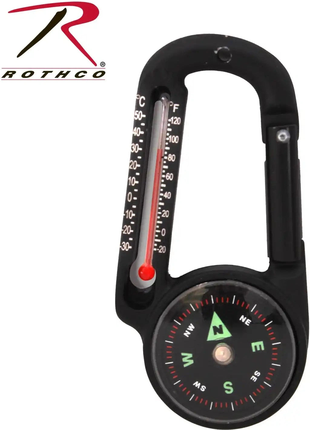 Rothco Carabiner Compass/thermometer