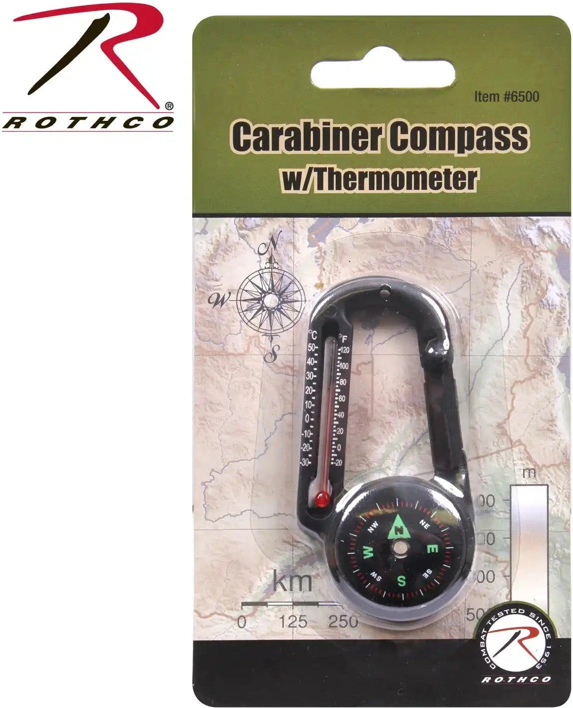 Rothco Carabiner Compass/thermometer