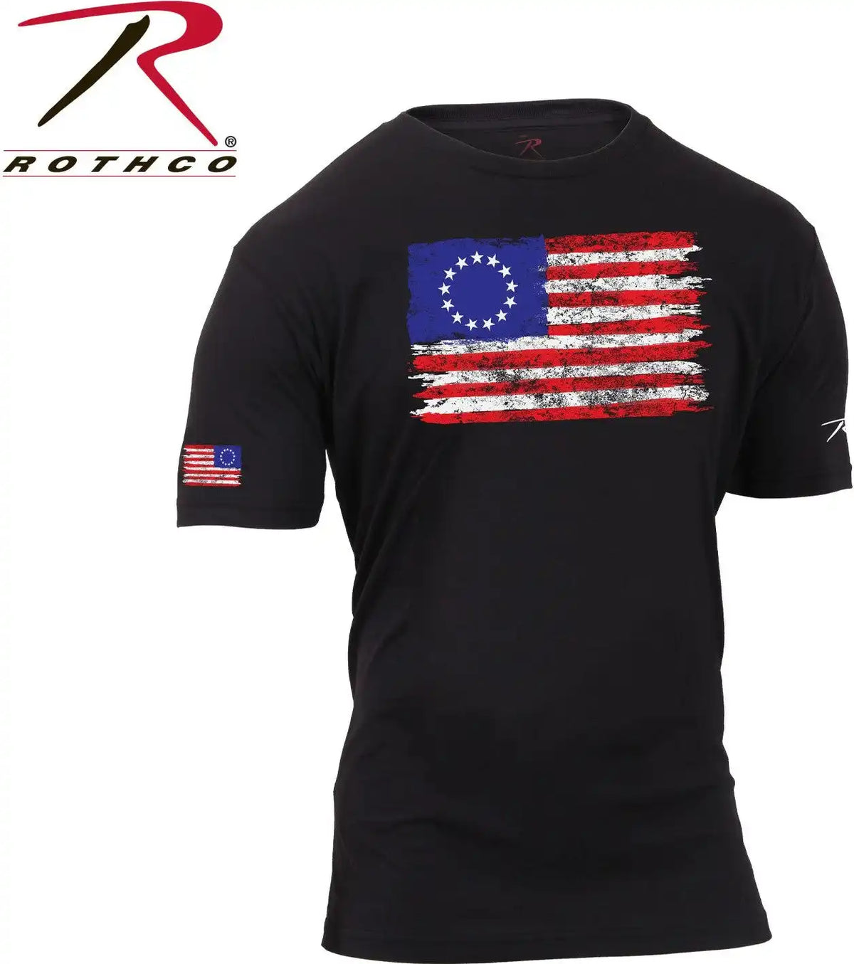 Rothco Colonial Betsy Ross Flag T-shirt - Black