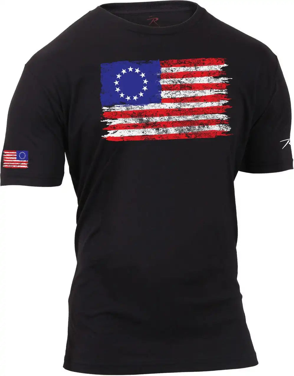 Rothco Colonial Betsy Ross Flag T-shirt - Black - s
