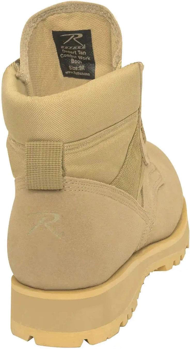 Rothco Combat Work Boots 6 Inch Desert Tan / 11