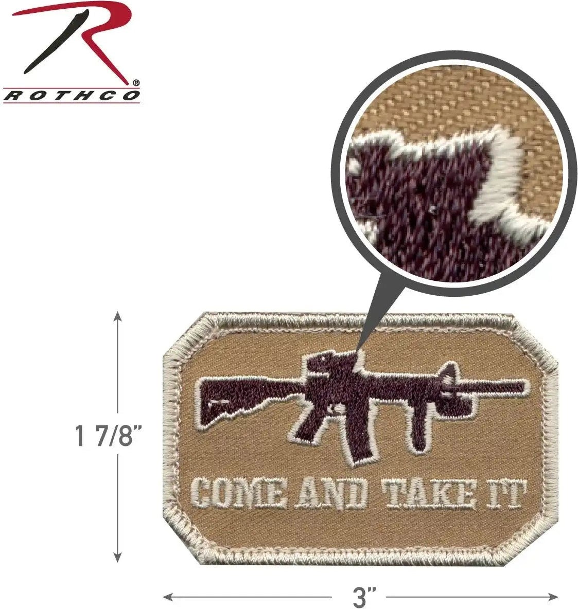 Rothco Come and Take it Morale Patch Bulk Packaging