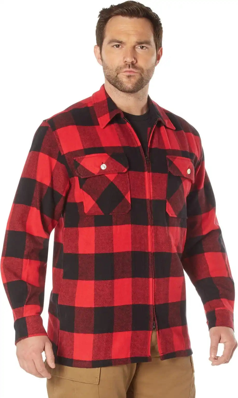 Rothco Concealed Carry Flannel Shirt - Red Plaid / s