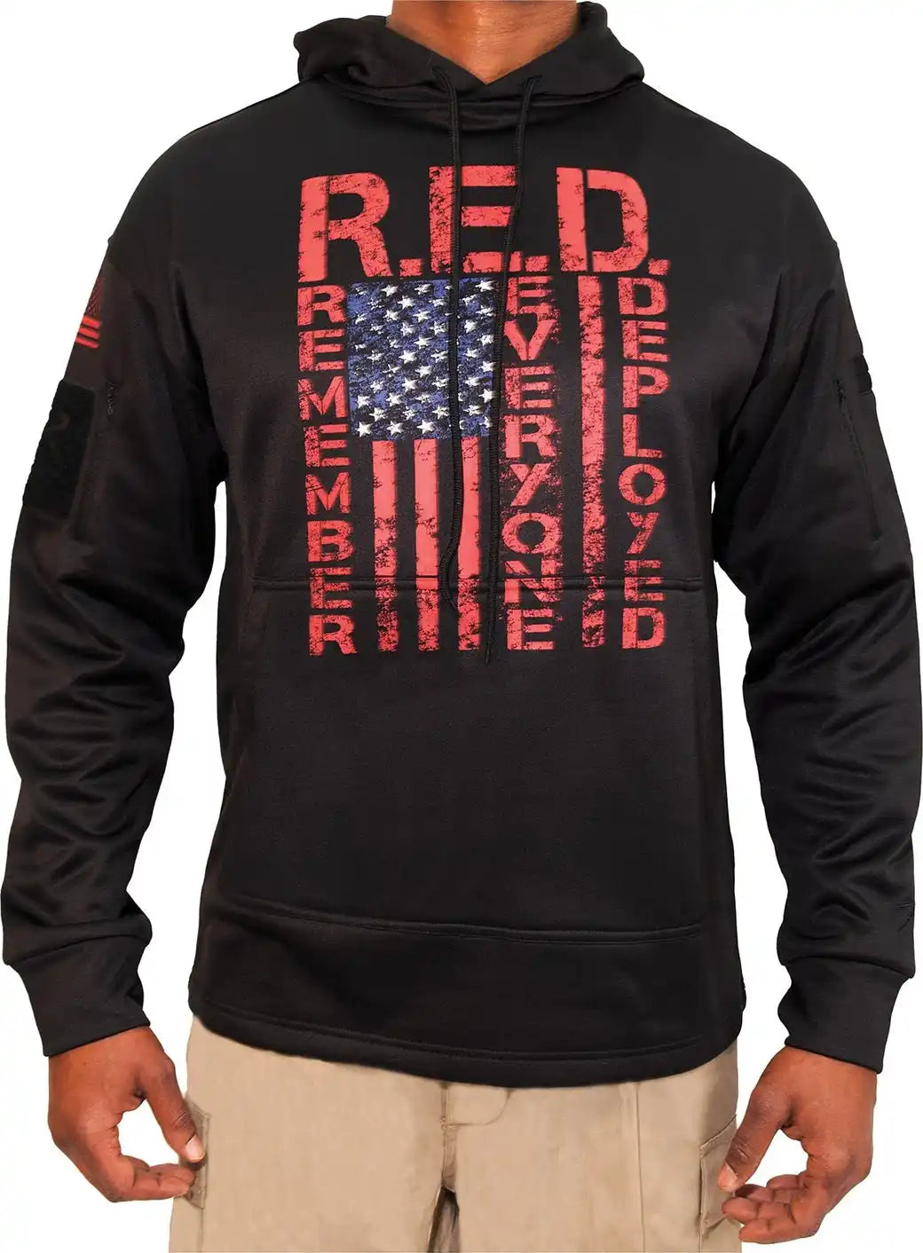 Rothco Concealed Carry R.e.d. (remember Everyone Deployed) Hoodie - Black / s