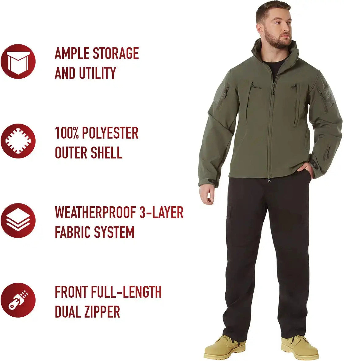 Rothco Concealed Carry Soft Shell Jacket