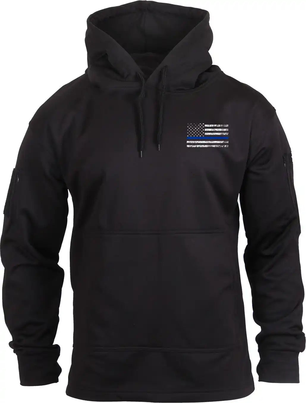Rothco Concealed Carry Thin Blue Line Hoodie - Black / Xs