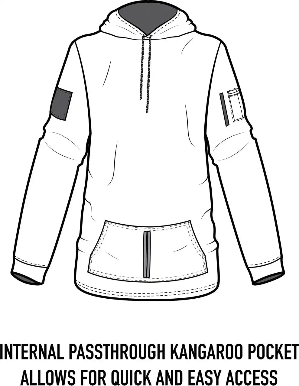 Rothco Concealed Carry Thin Blue Line Hoodie