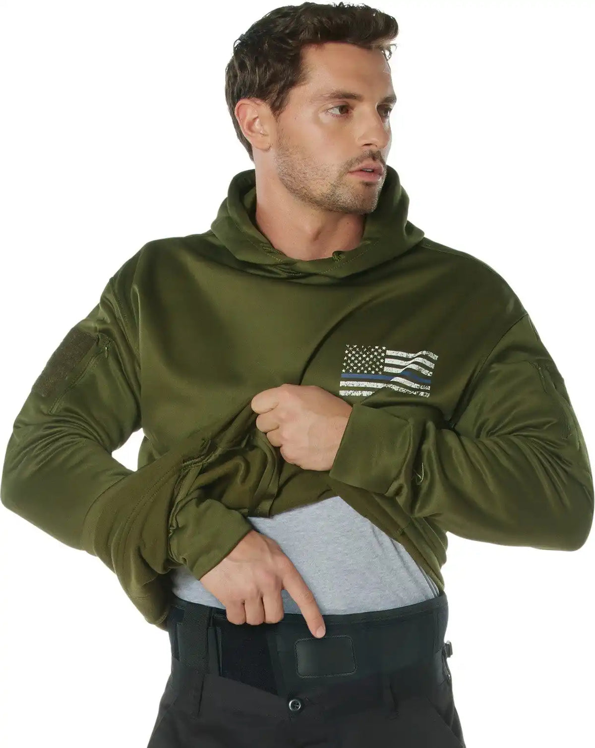 Rothco Concealed Carry Thin Blue Line Hoodie
