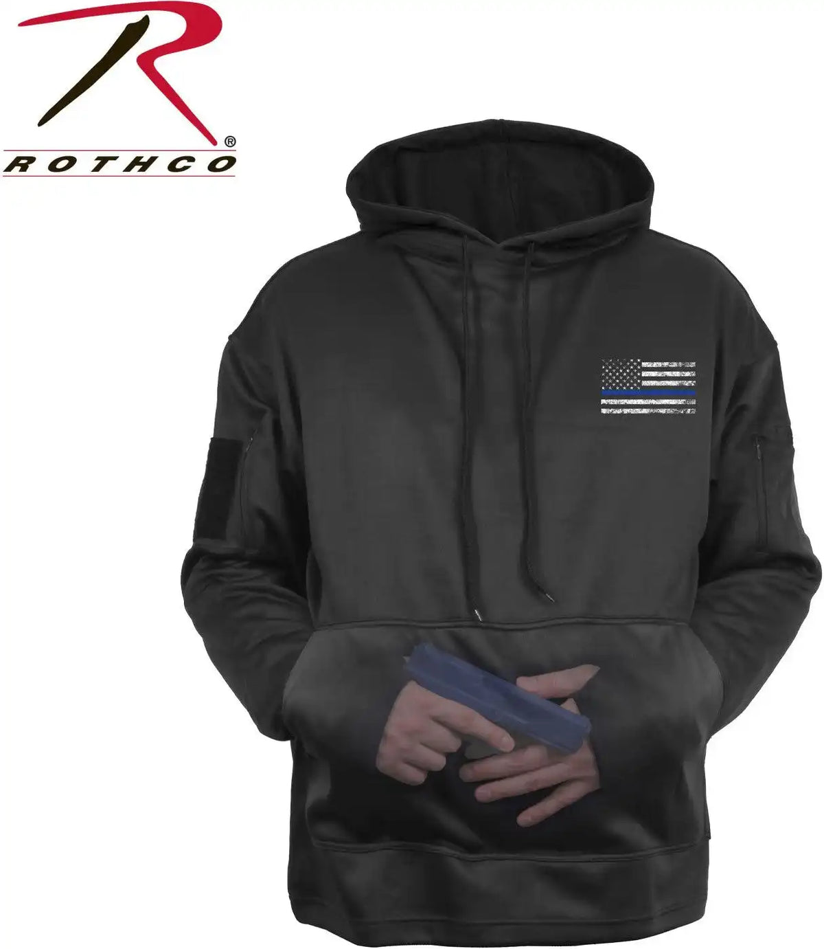 Rothco Concealed Carry Thin Blue Line Hoodie