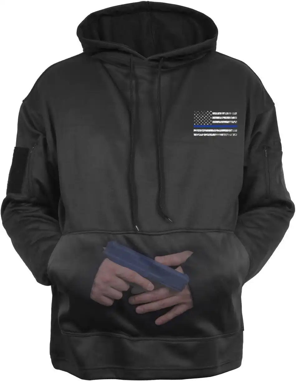 Rothco Concealed Carry Thin Blue Line Hoodie