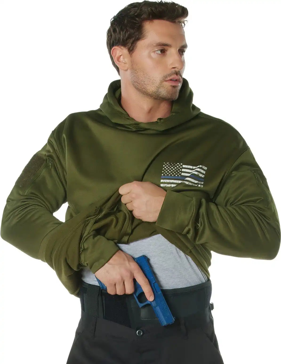 Rothco Concealed Carry Thin Blue Line Hoodie