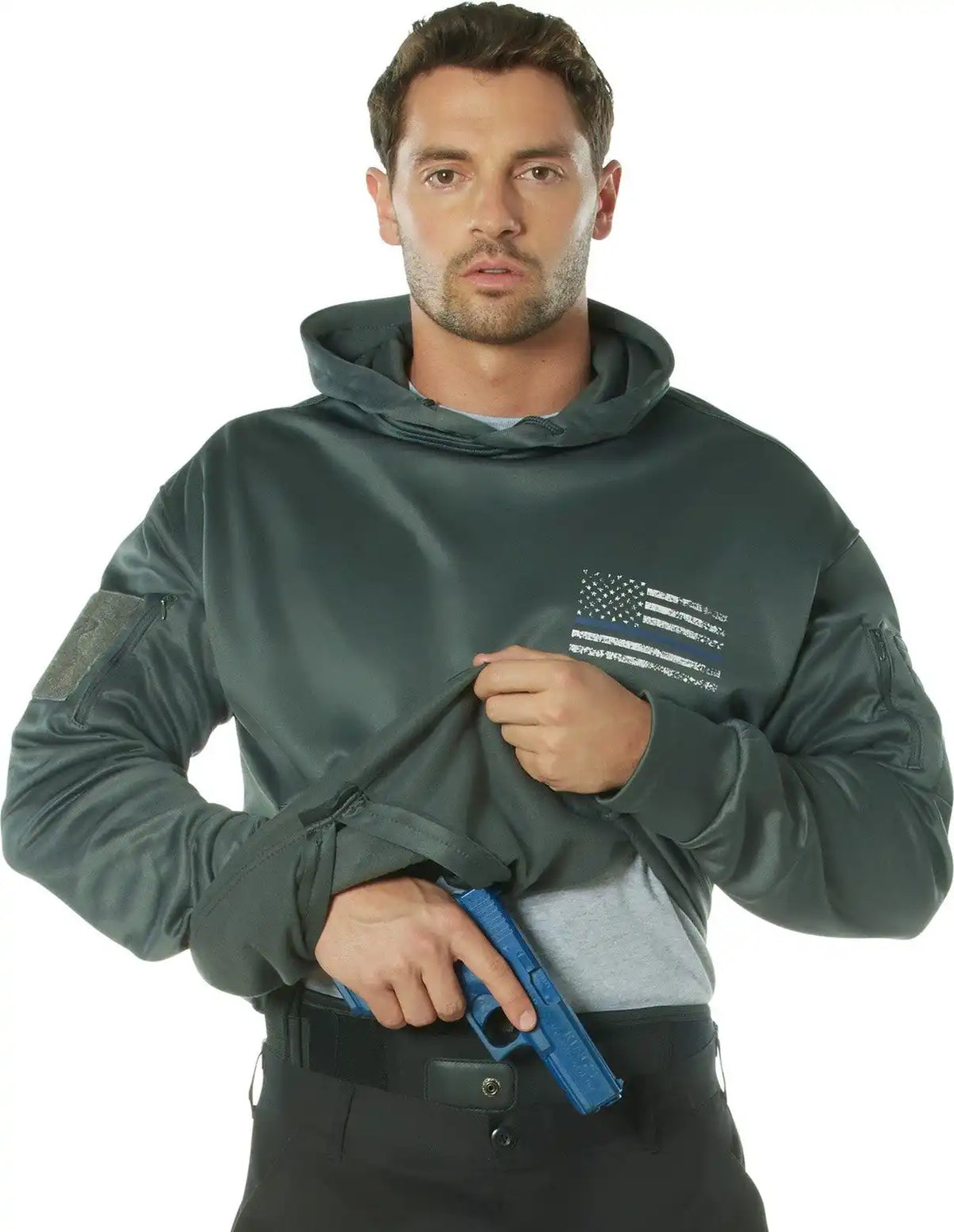 Rothco Concealed Carry Thin Blue Line Hoodie