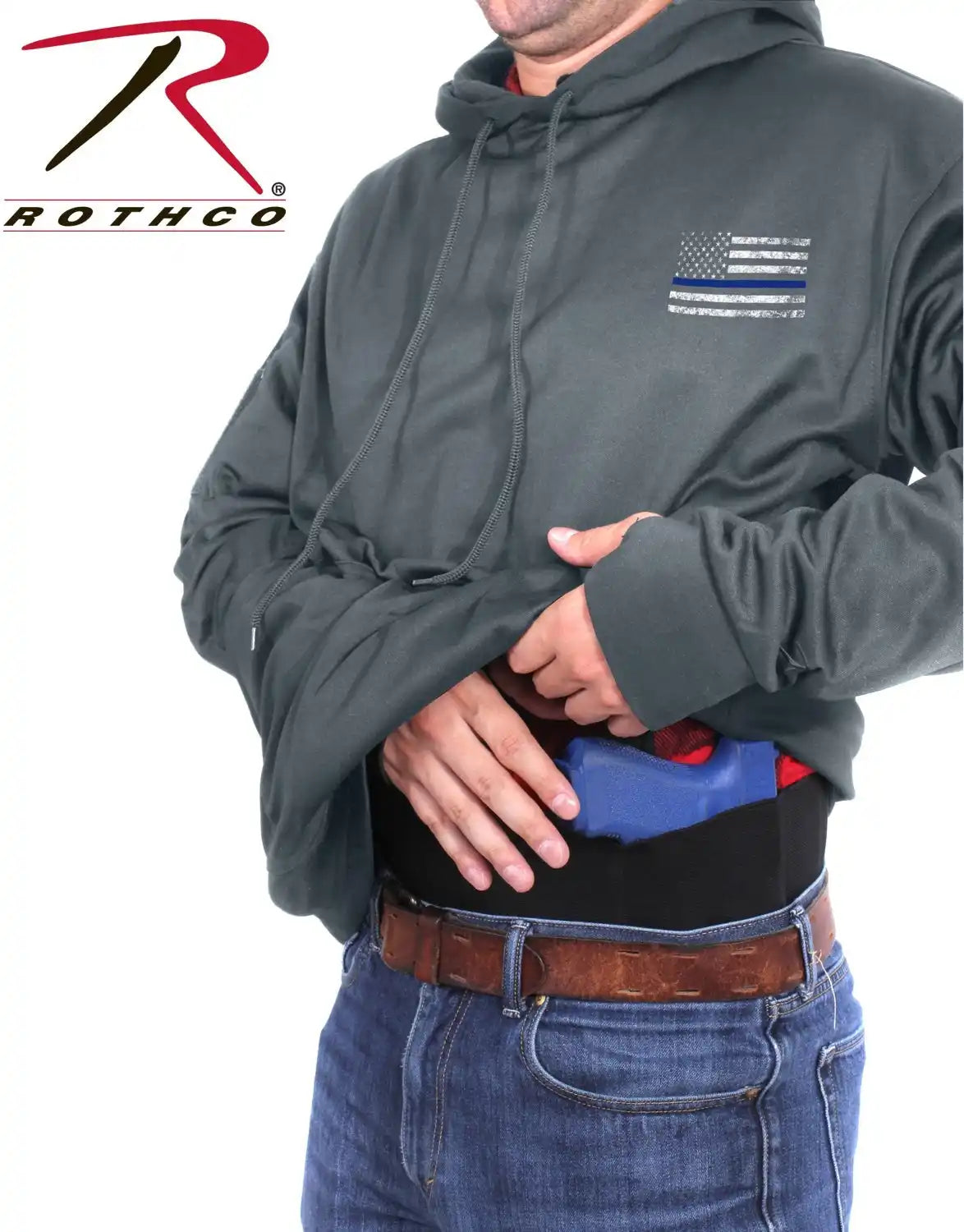 Rothco Concealed Carry Thin Blue Line Hoodie
