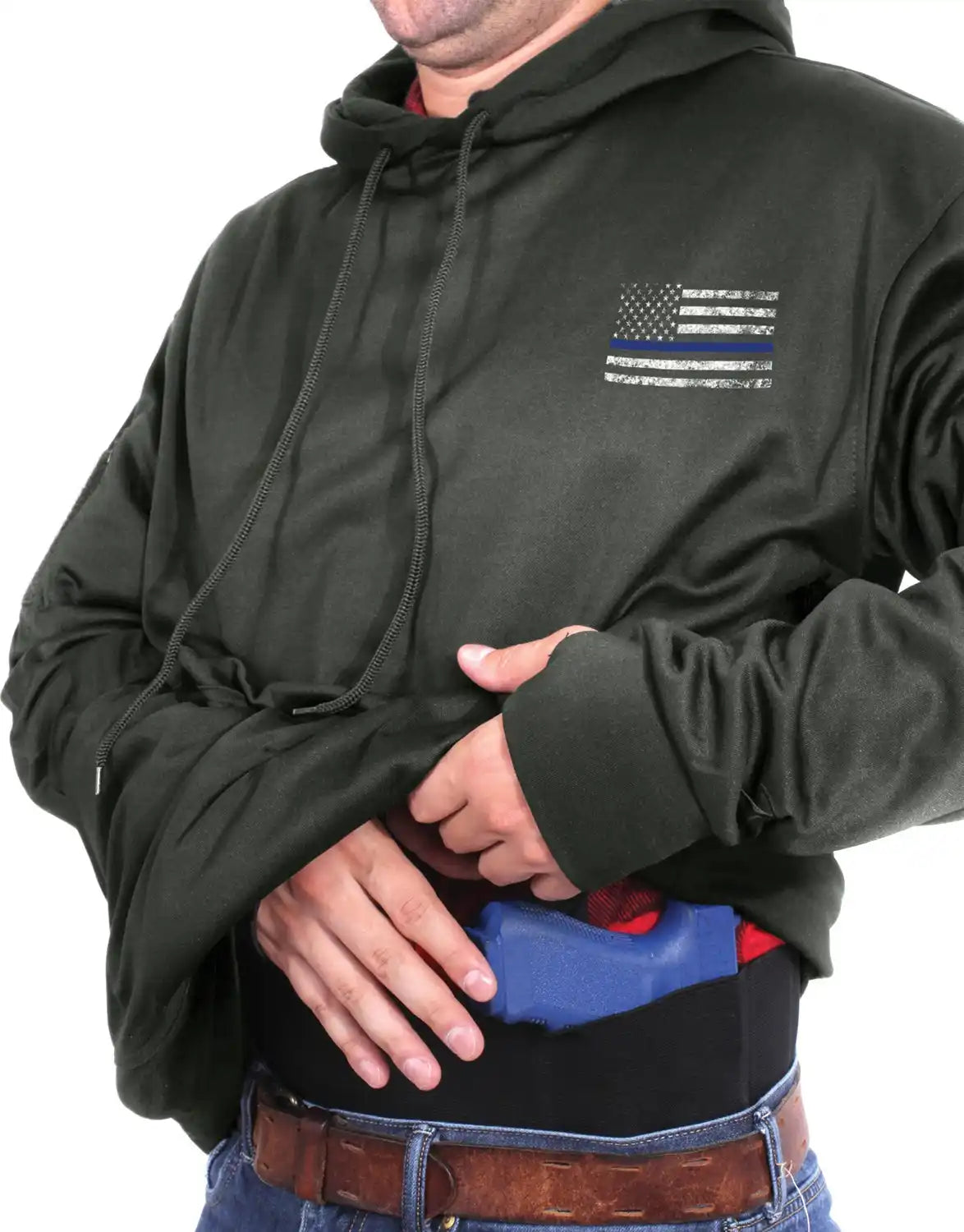 Rothco Concealed Carry Thin Blue Line Hoodie