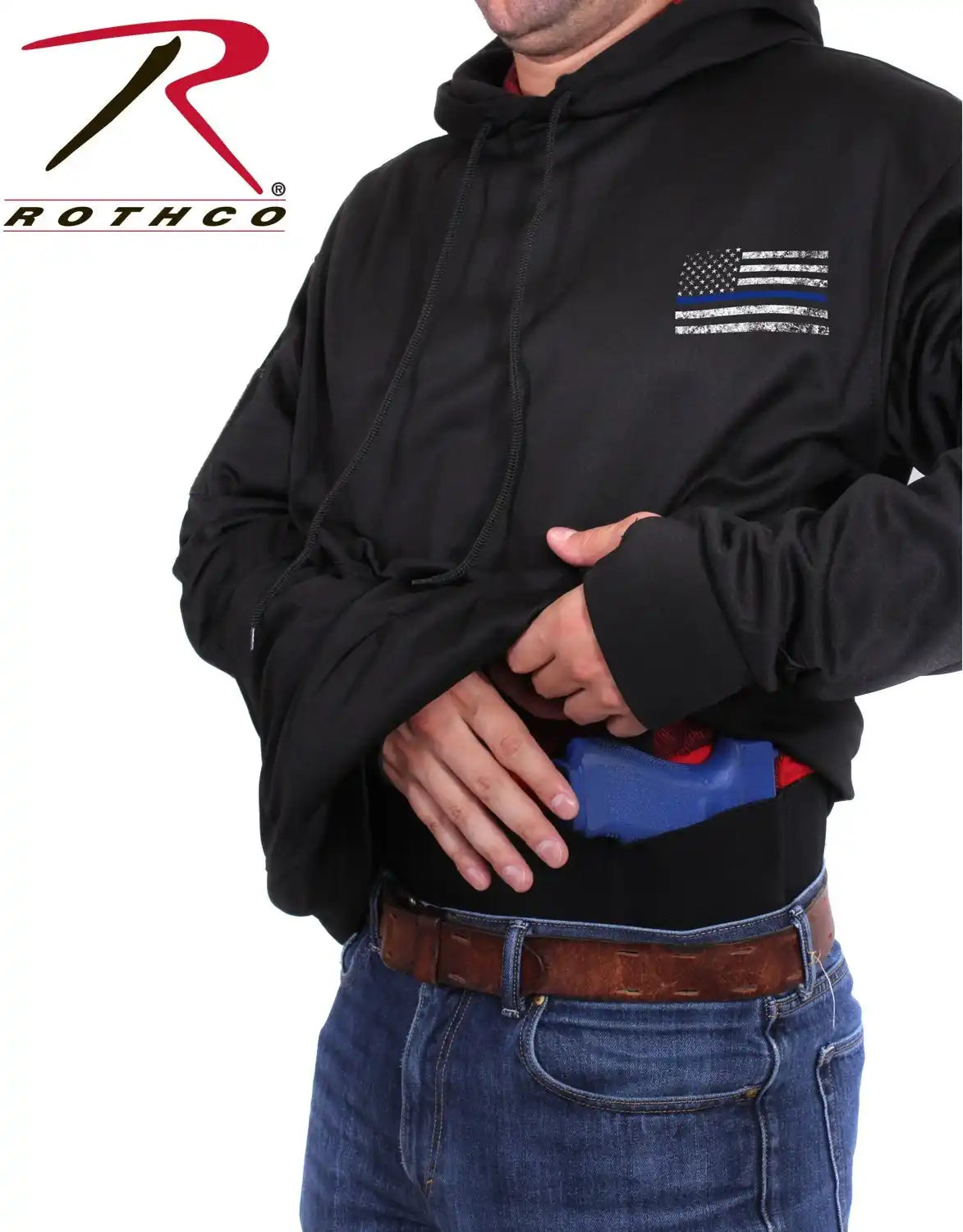 Rothco Concealed Carry Thin Blue Line Hoodie