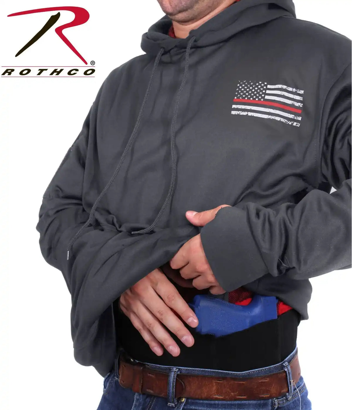 Rothco Concealed Carry Thin Red Line Hoodie