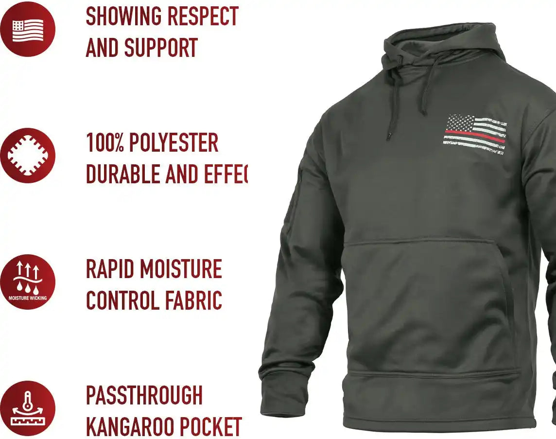 Rothco Concealed Carry Thin Red Line Hoodie