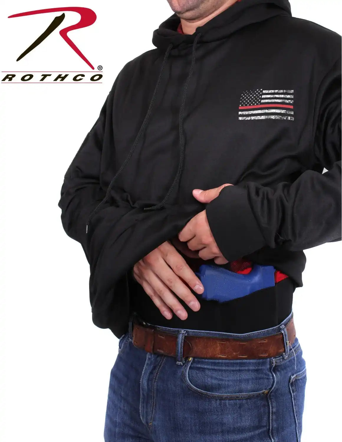 Rothco Concealed Carry Thin Red Line Hoodie